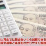 個人再生では借金をいくら減額できる？相場や基準と条件をわかりやすく解説